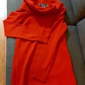 Women's Red Cowl Neck Sweater